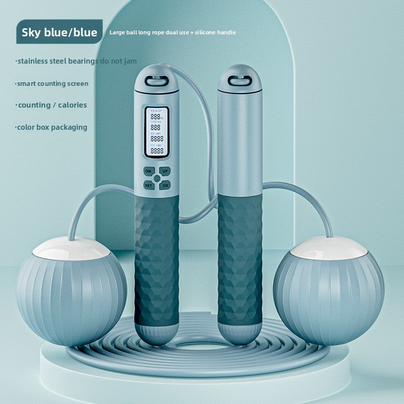 New intelligent electronic counting  rope, multi-functional dual-purpose cordless big ball, weight-bearing and fat-reducing fitness wire  rope
