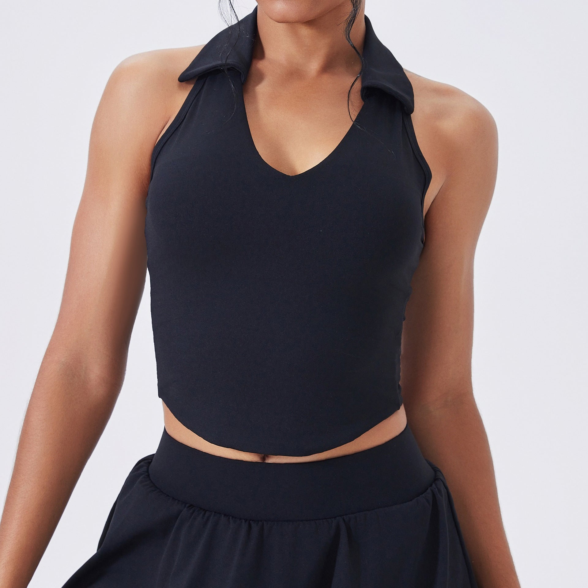 Naked Breathable Lapel Beauty Back Yoga Vest Fitness Bra Skinny Outdoor Sports Running Fitness Clothing