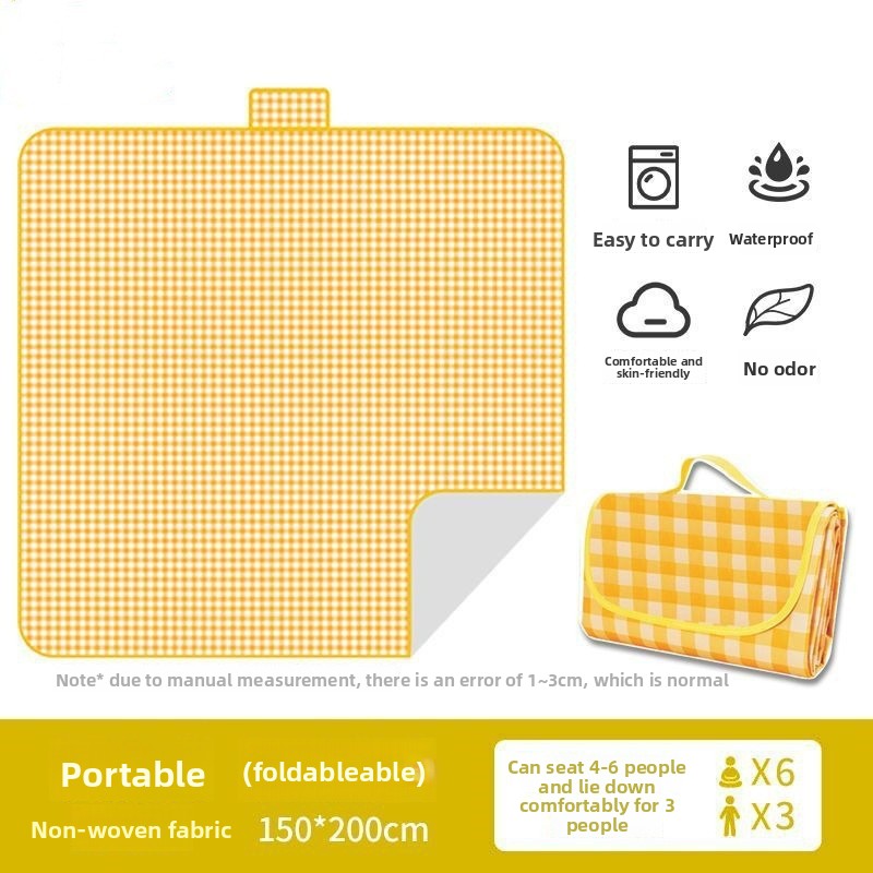 Outdoor picnic mat waterproof moisture-proof dirt resistant portable spring outing mat inswind picnic cloth camping mat picnic suburbs
