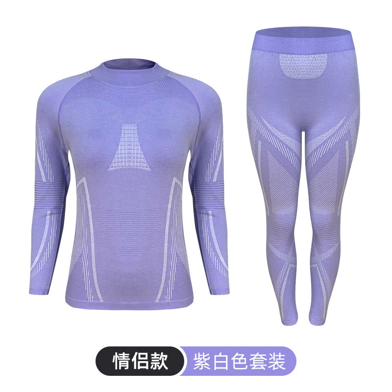 Outdoor mountaineering wool quick-drying underwear set men's and women's perspiration breathable sports function ski quick-drying clothes