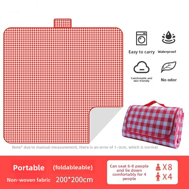 Outdoor picnic mat waterproof moisture-proof dirt resistant portable spring outing mat inswind picnic cloth camping mat picnic suburbs