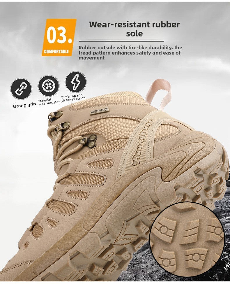 Men's Waterproof Hiking Boots | Military-Style Outdoor Shoes