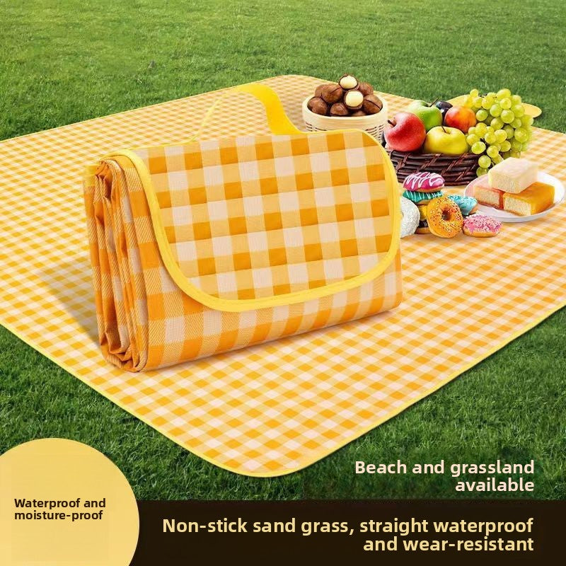Outdoor picnic mat waterproof moisture-proof dirt resistant portable spring outing mat inswind picnic cloth camping mat picnic suburbs
