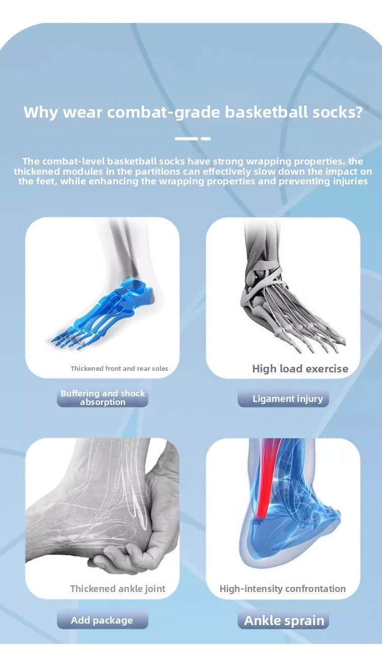 Basketball socks men's and women's neutral towel bottom sports socks elite long tube thickened bottom training socks breathable casual versatile