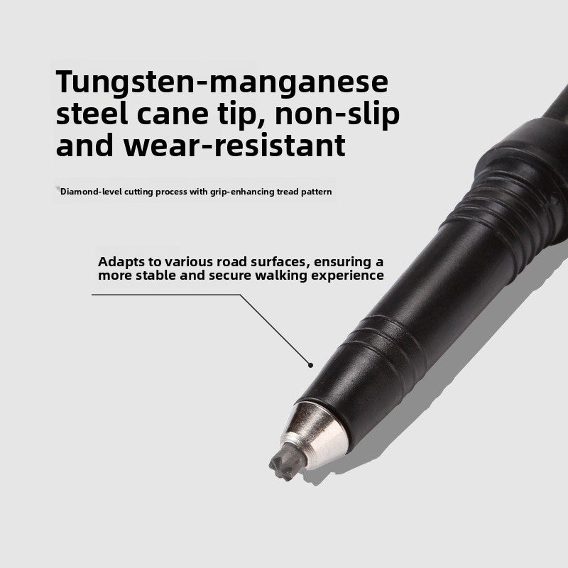 Cork handle aluminum alloy folding cane professional outdoor hiking cane sweat-absorbing non-slip outer lock portable stick