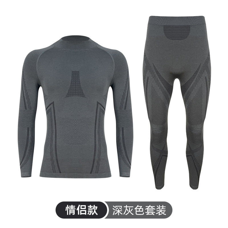 Outdoor mountaineering wool quick-drying underwear set men's and women's perspiration breathable sports function ski quick-drying clothes