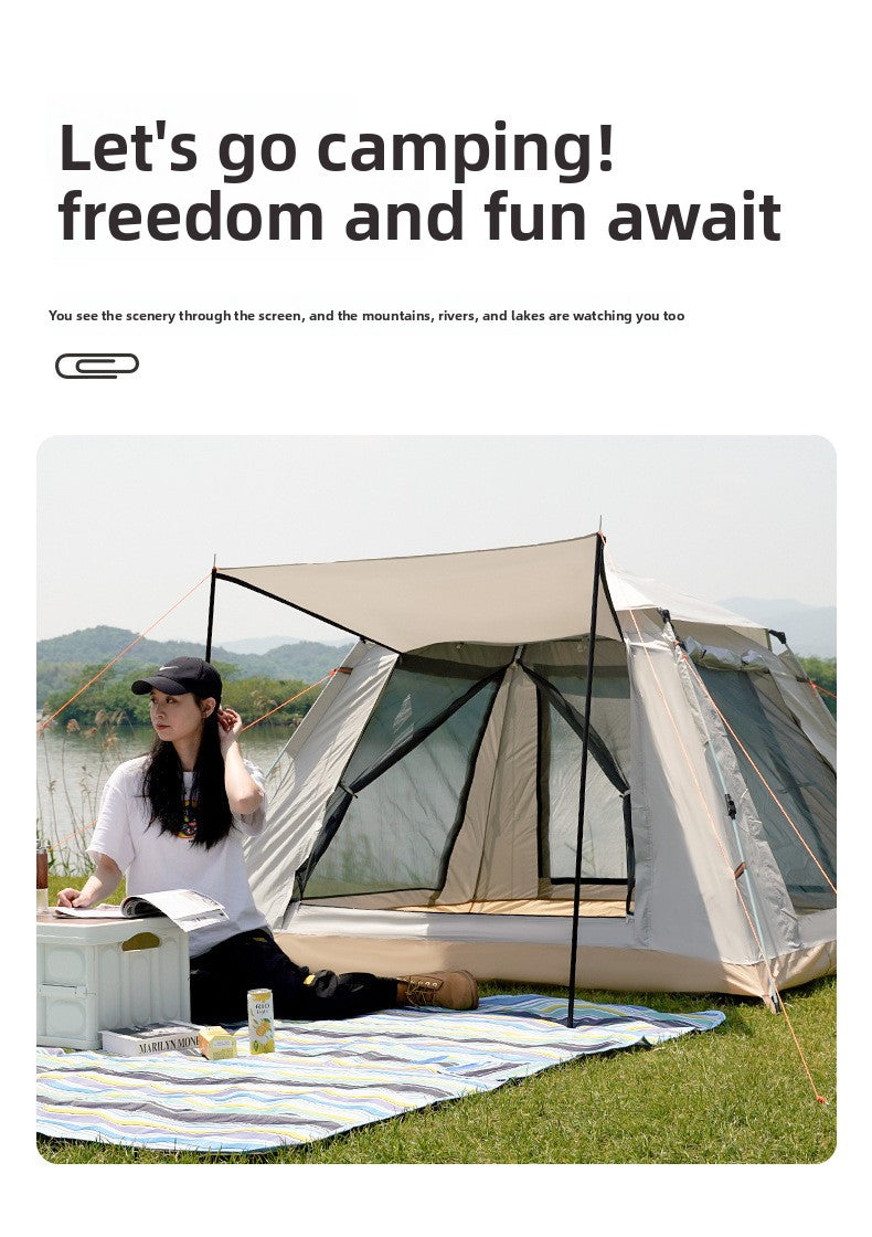 Automatic Pop-Up Camping Tent | Waterproof 2-in-1 Canopy