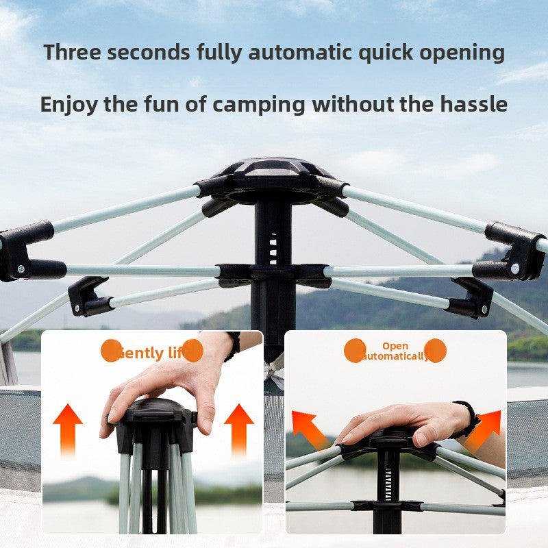 Automatic Pop-Up Camping Tent | Waterproof 2-in-1 Canopy