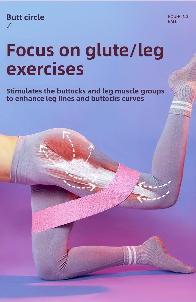 Fitness yoga polyester elastic belt, easy shaping yoga tension belt, squat and beautiful buttocks auxiliary products resistance belt