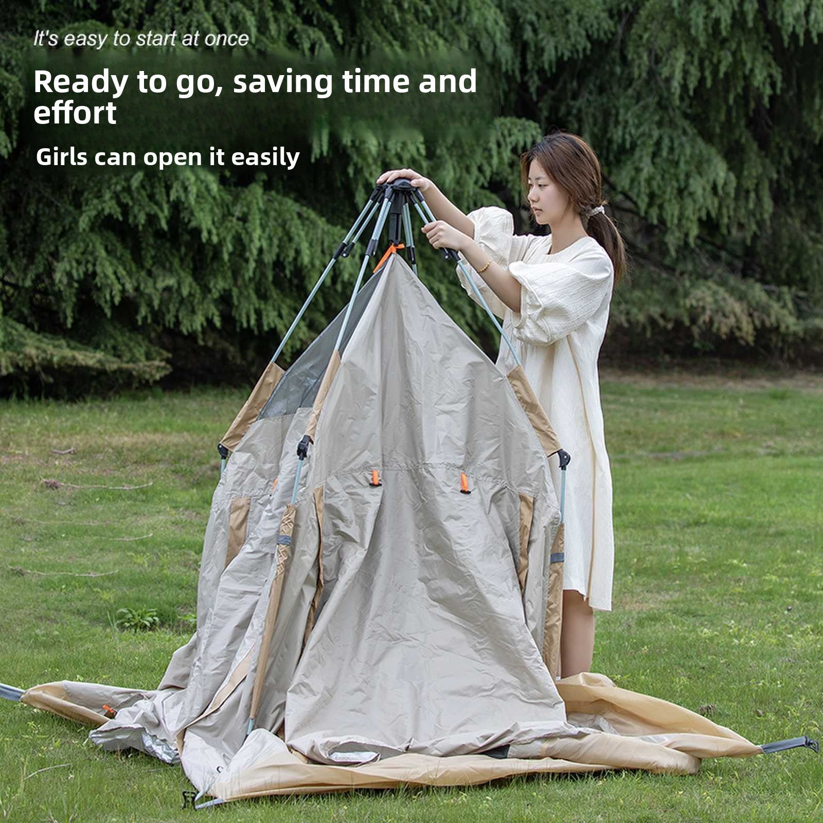 Automatic Pop-Up Camping Tent | Waterproof 2-in-1 Canopy