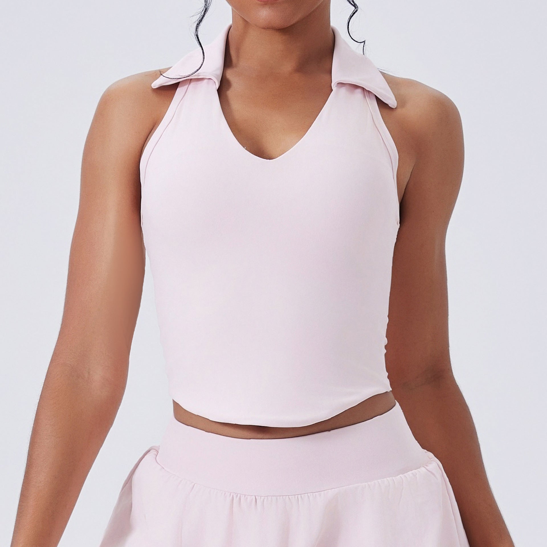 Naked Breathable Lapel Beauty Back Yoga Vest Fitness Bra Skinny Outdoor Sports Running Fitness Clothing