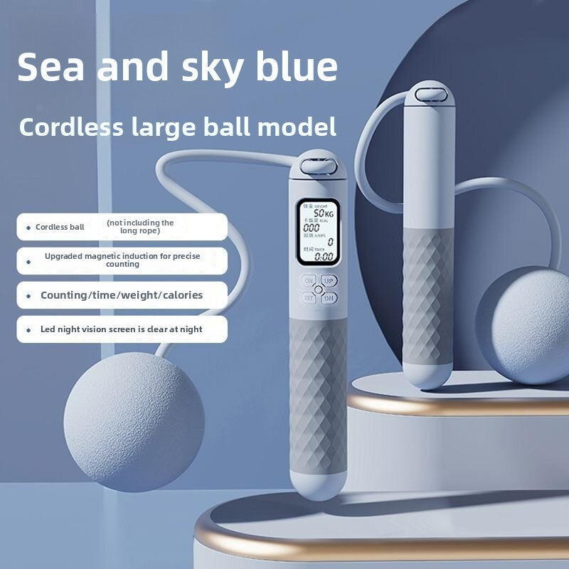 New intelligent electronic counting  rope, multi-functional dual-purpose cordless big ball, weight-bearing and fat-reducing fitness wire  rope