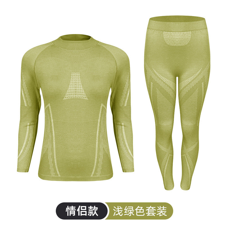 Outdoor mountaineering wool quick-drying underwear set men's and women's perspiration breathable sports function ski quick-drying clothes