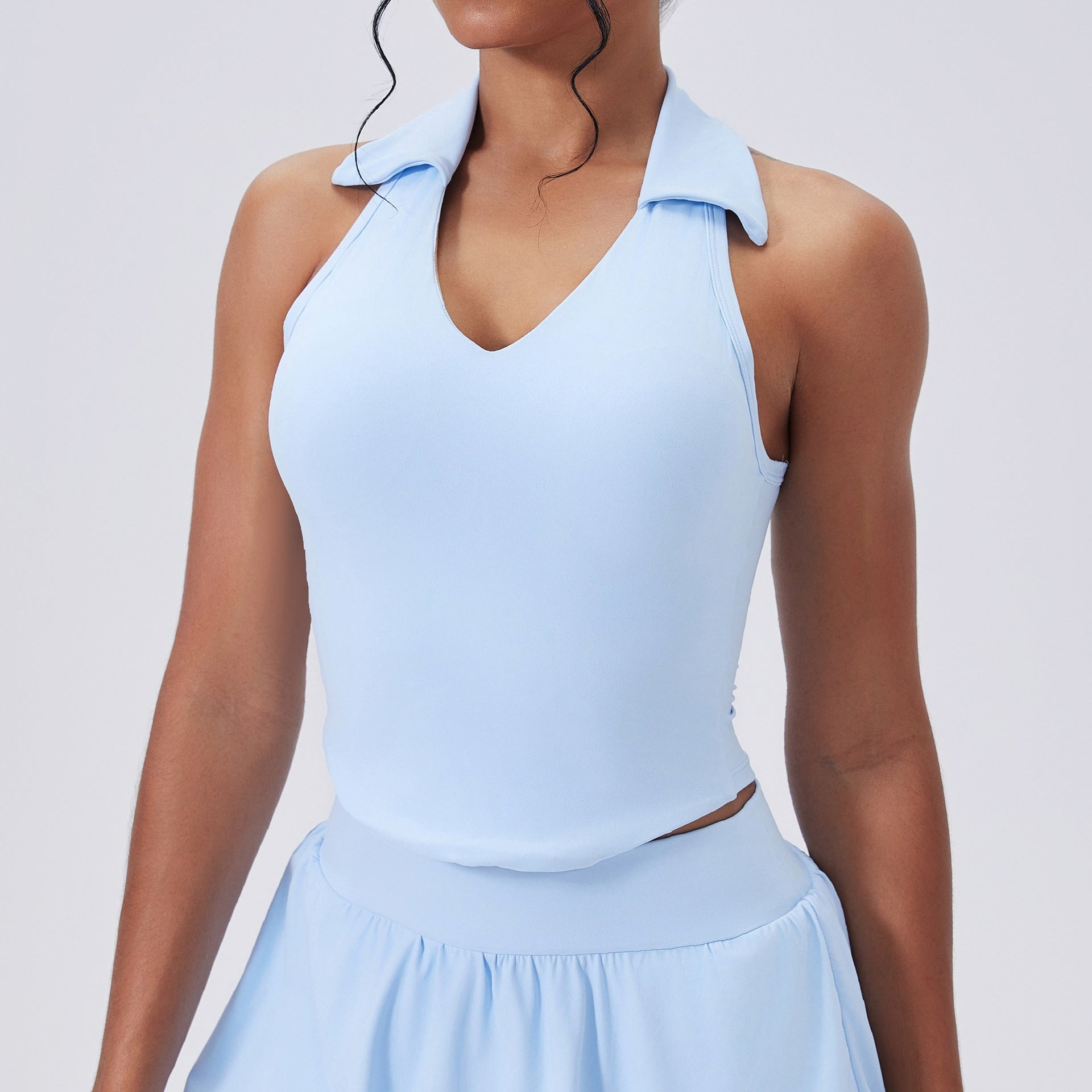 Naked Breathable Lapel Beauty Back Yoga Vest Fitness Bra Skinny Outdoor Sports Running Fitness Clothing