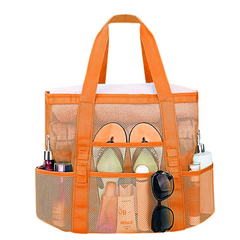 Beach bag shoes swimsuit seaside travel storage bag multi-functional mesh shoulder portable swimming bag