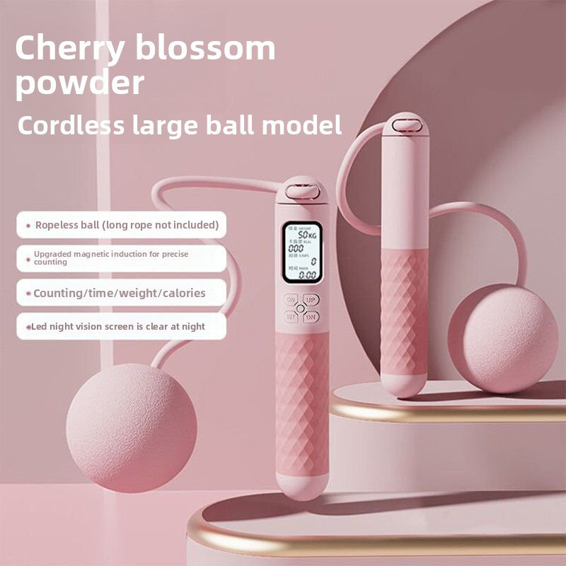 New intelligent electronic counting  rope, multi-functional dual-purpose cordless big ball, weight-bearing and fat-reducing fitness wire  rope
