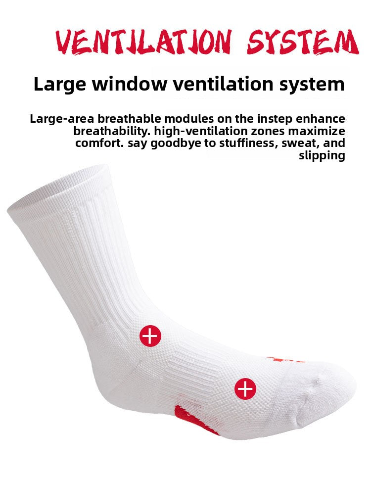 Basketball socks men's and women's neutral towel bottom sports socks elite long tube thickened bottom training socks breathable casual versatile