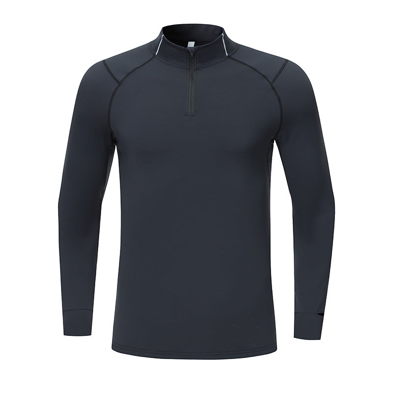 Autumn and winter new products stand-up collar casual outdoor comfortable sports tops running fitness sports quick-drying clothes long sleeve men