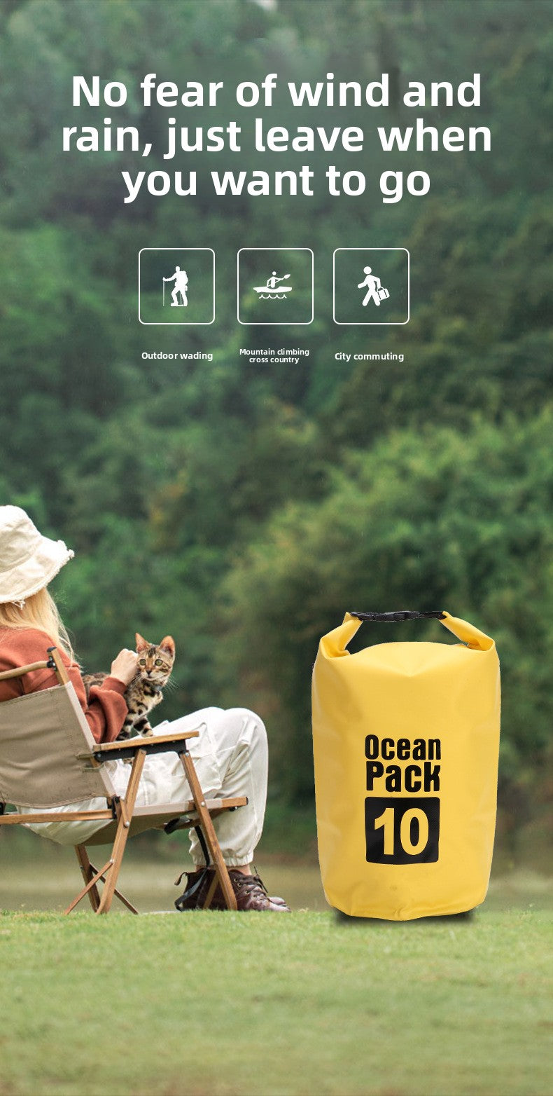 Outdoor PVC waterproof bag diving rafting single and double shoulder straps floating, waterproof bag swimming waterproof