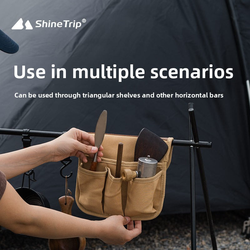 Mountain Fun Outdoor Camping Kermit chair armrest hanging bag, side multi-functional storage bag, portable storage bag