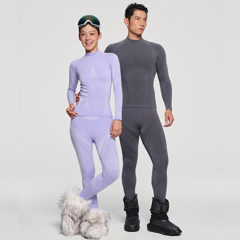 Outdoor mountaineering wool quick-drying underwear set men's and women's perspiration breathable sports function ski quick-drying clothes