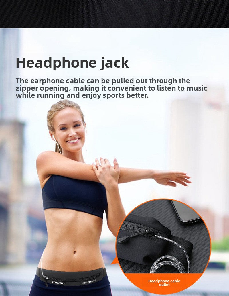 Dot pattern running fanny pack outdoor sports fitness bag waterproof ultra-thin invisible belt multi-function mobile phone bag portable