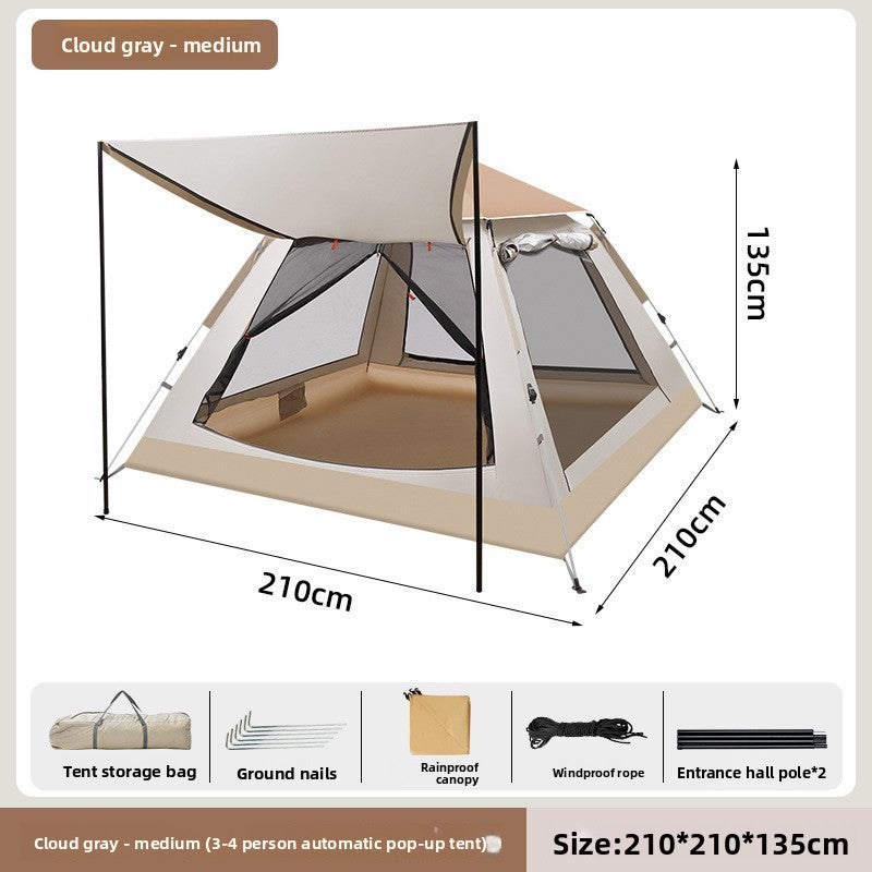Automatic Pop-Up Camping Tent | Waterproof 2-in-1 Canopy