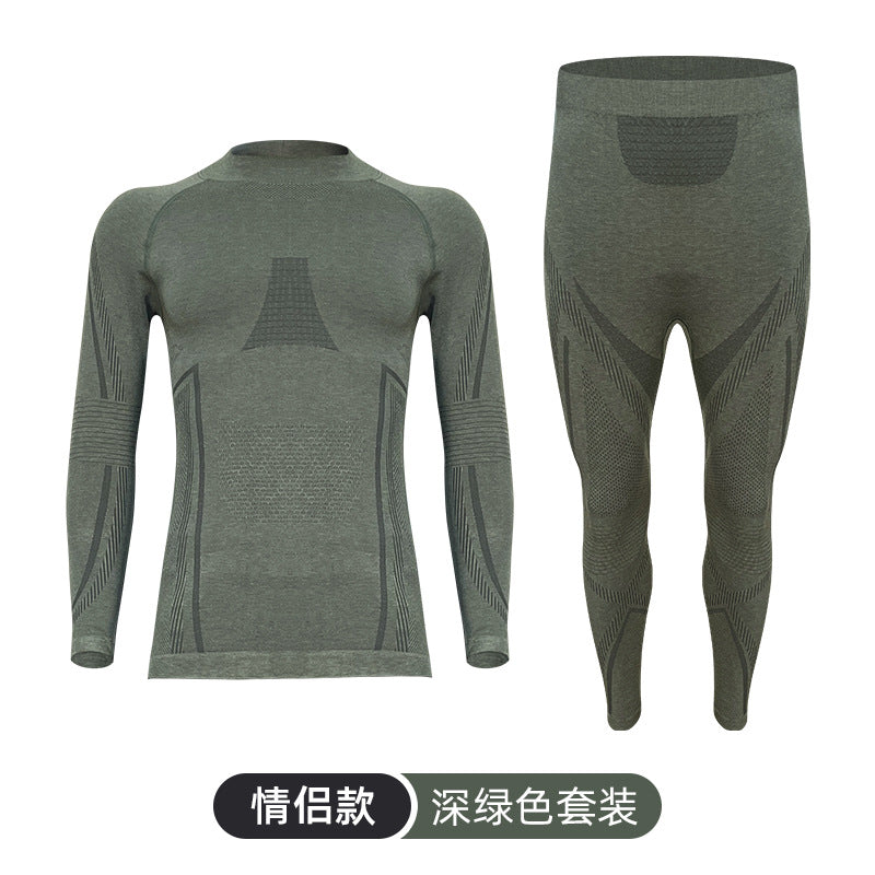 Outdoor mountaineering wool quick-drying underwear set men's and women's perspiration breathable sports function ski quick-drying clothes