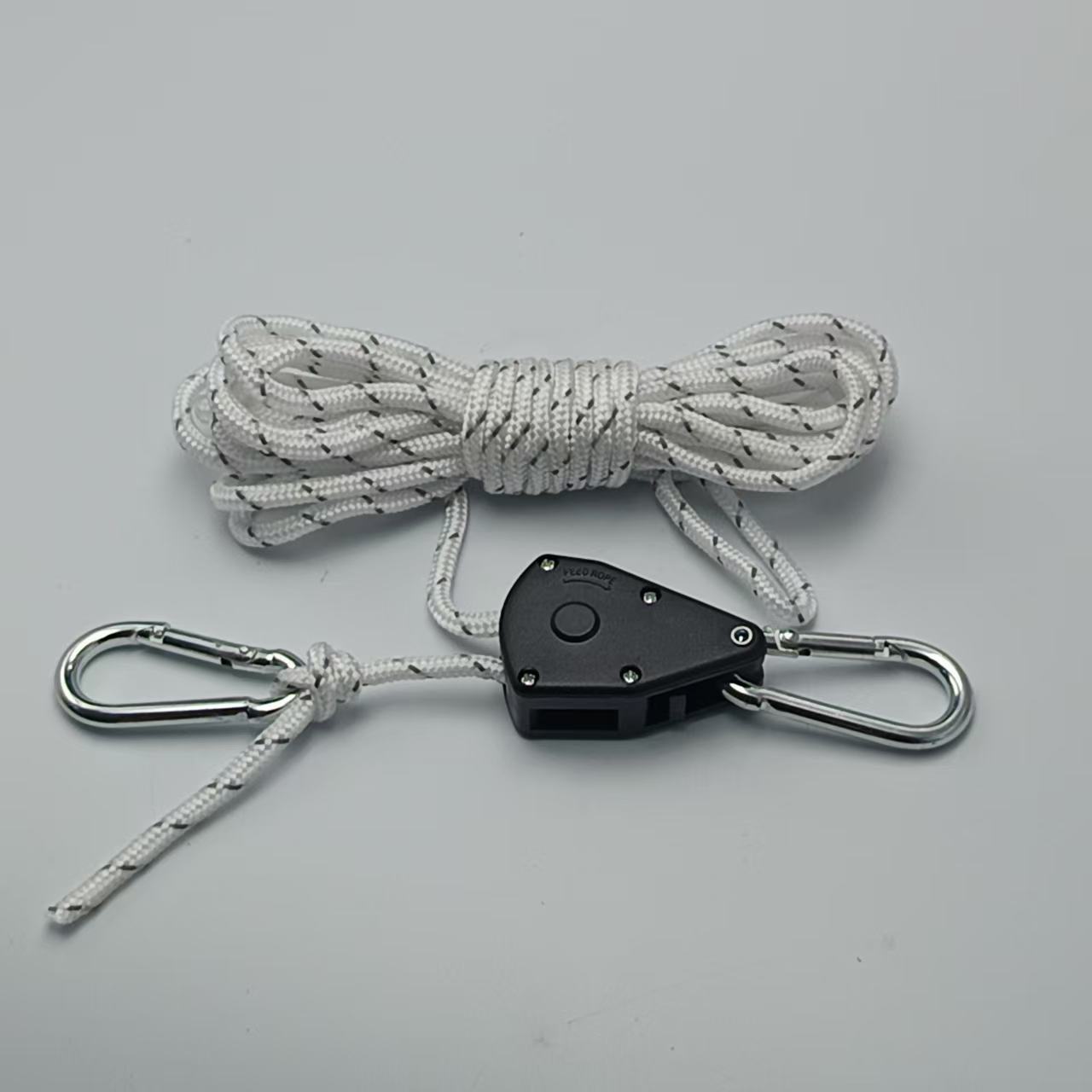 Outdoor pulley rope buckle tent canopy adjustment lifting small metal iron buckle sling hook rope tensioner pulley