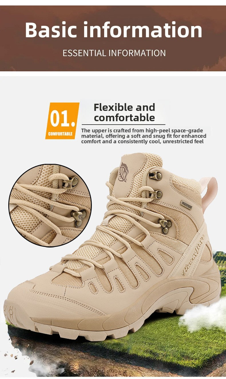 Men's Waterproof Hiking Boots | Military-Style Outdoor Shoes
