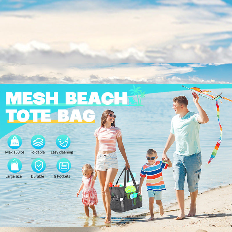 Beach bag shoes swimsuit seaside travel storage bag multi-functional mesh shoulder portable swimming bag